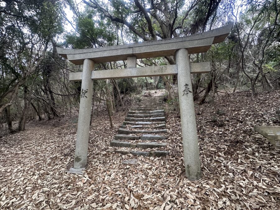 鳥居をくぐって登る